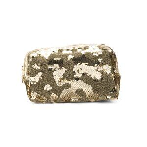 IMOSHION Gold Sequin Cosmetic Bag